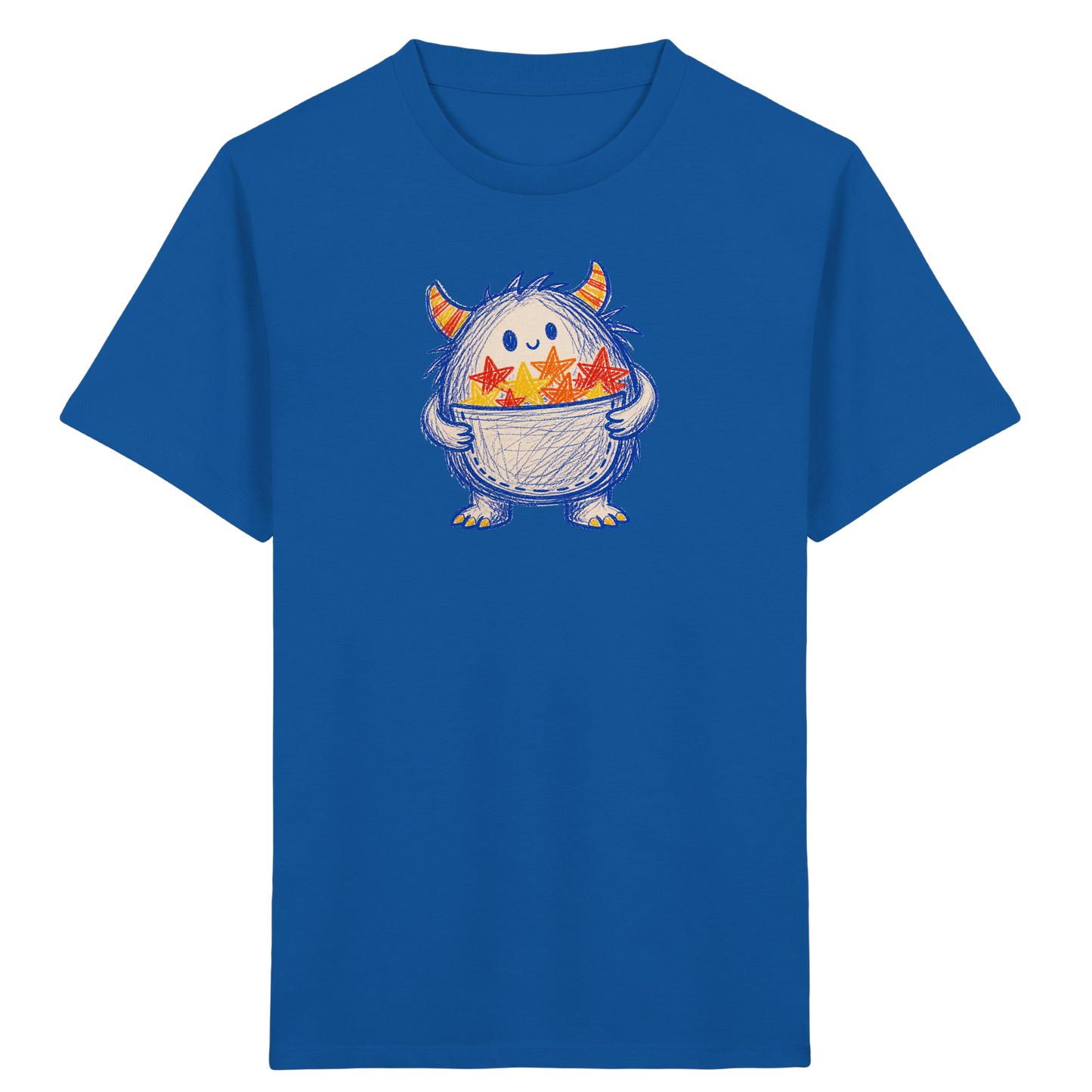 Kleines Monster mit Sternentasche - Kinder Bio T-Shirt
