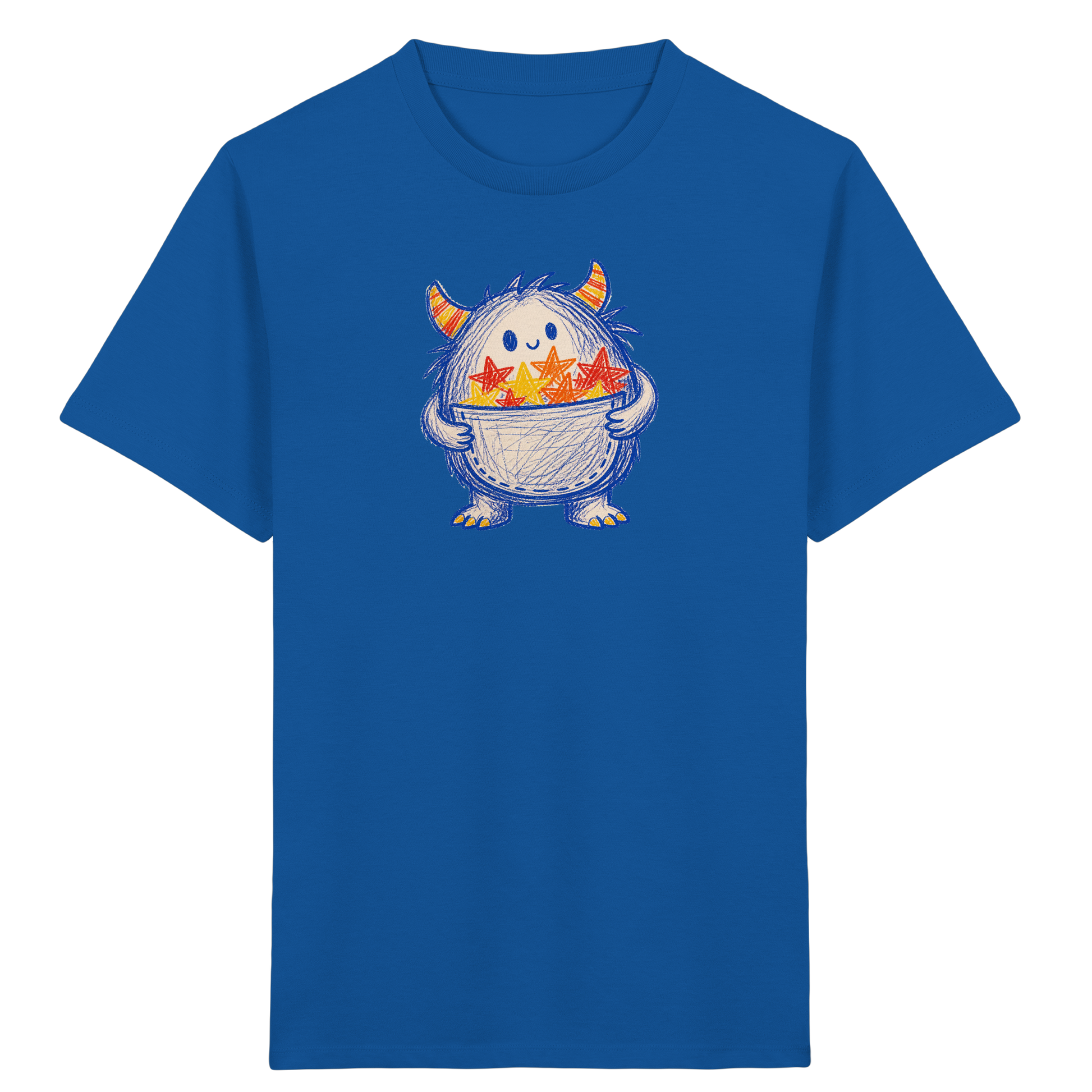 Kleines Monster mit Sternentasche - Kinder Bio T-Shirt