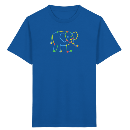Farbpunkt Elefant Kinderzeichnung - Kinder Bio T-Shirt