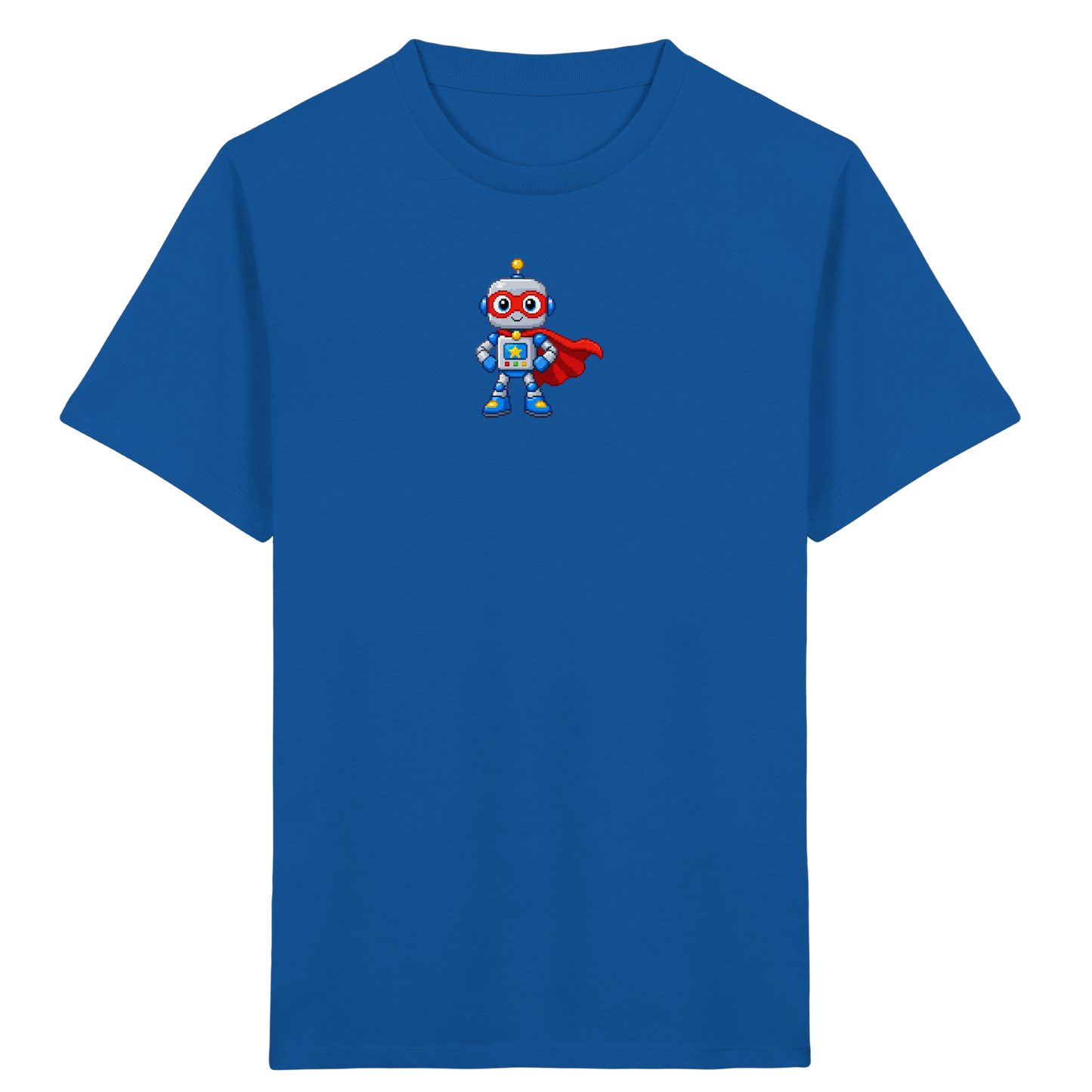 Pixel-Roboter Superhelden-Shirt: Freundliches Design - Kinder T-Shirt