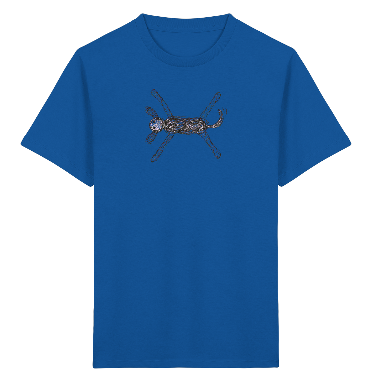 Hund von oben gezeichnet - Kinder Bio T-Shirt