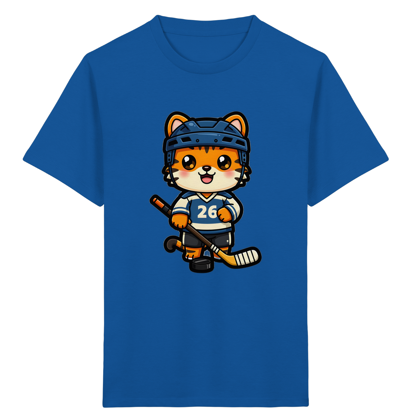 Tiger Eishockey Spieler Kinder T-Shirt - Kinder Bio T-Shirt
