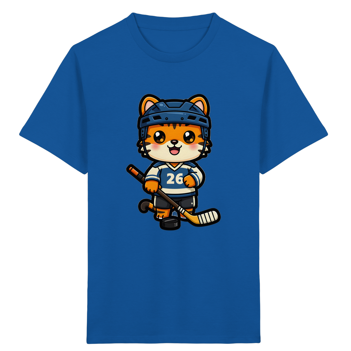 Tiger Eishockey Spieler Kinder T-Shirt - Kinder Bio T-Shirt