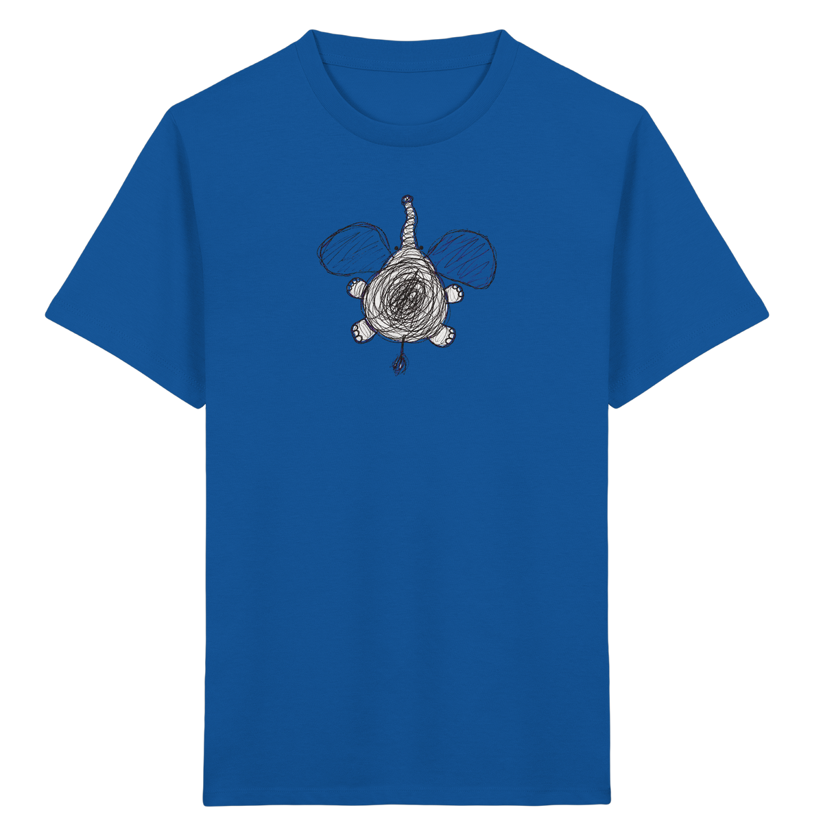 Elefant von oben gezeichnet - Kinder Bio T-Shirt