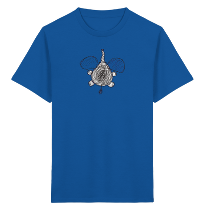 Elefant von oben gezeichnet - Kinder Bio T-Shirt