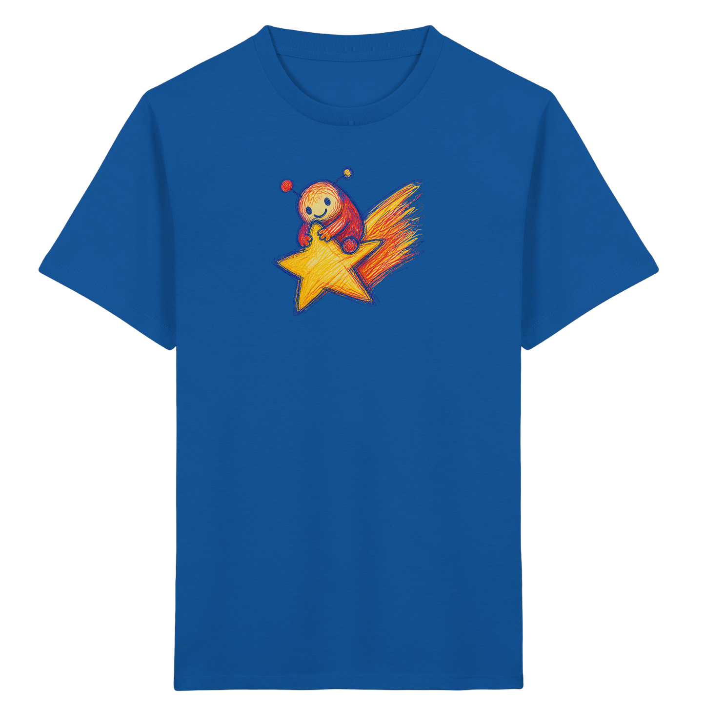 Kleines Monster auf Sternschnuppe - Kinder Bio T-Shirt