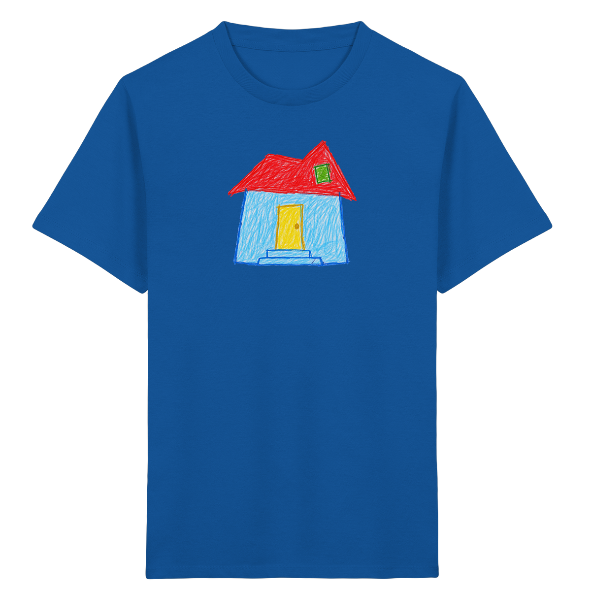 Rotes Knickdachhaus für Kinder - Kinder Bio T-Shirt