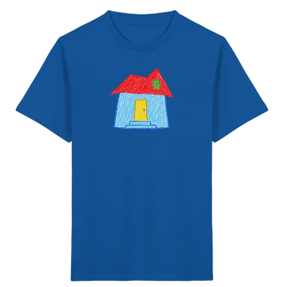 Rotes Knickdachhaus für Kinder - Kinder Bio T-Shirt