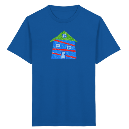 Blaues Balkenhaus Kinder T-Shirt - Kinder Bio T-Shirt