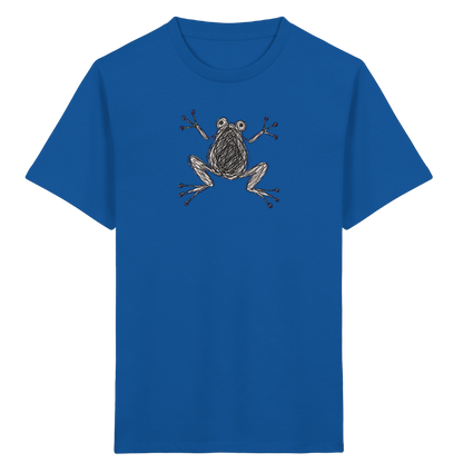 Frosch von oben Kinderzeichnung - Kinder Bio T-Shirt