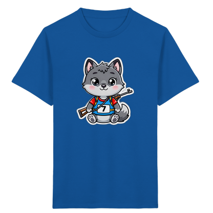 Wolf im Sporttrikot – Kinder Bio-T-Shirt