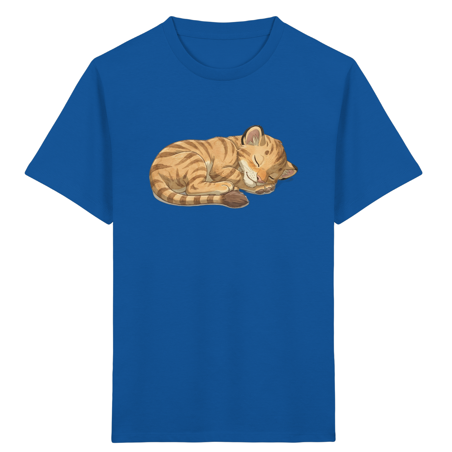 Schlafende Katze: Kuscheliges T-Shirt für Kinder - Kinder Bio T-Shirt