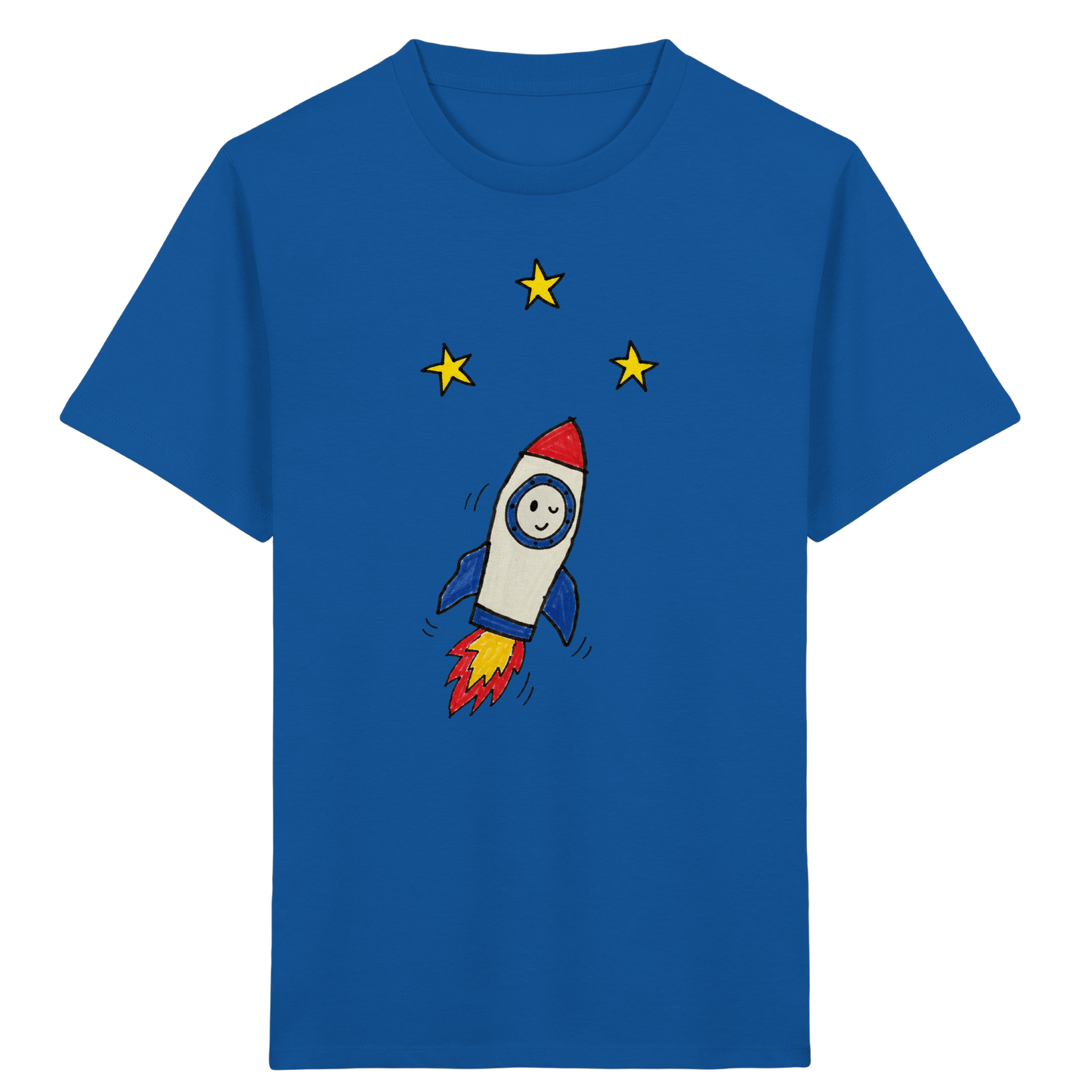 Fröhliches Raketen T-Shirt für Abenteurer - Kinder Bio T-Shirt