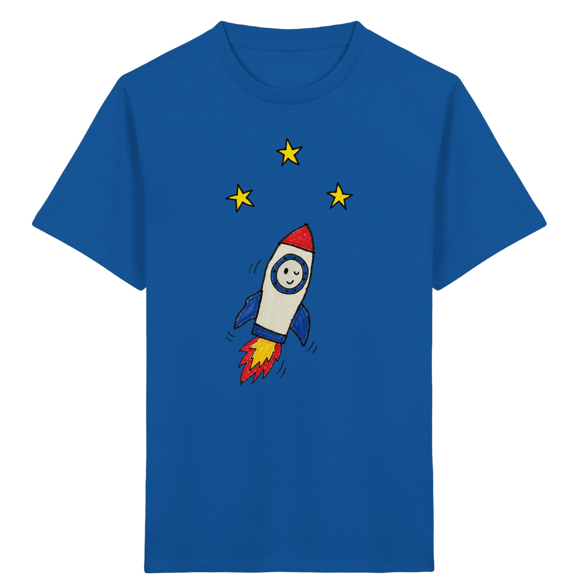 Fröhliches Raketen T-Shirt für Abenteurer - Kinder Bio T-Shirt
