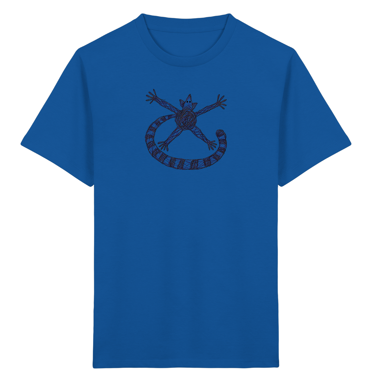 Lemur von oben gezeichnet - Kinder Bio T-Shirt