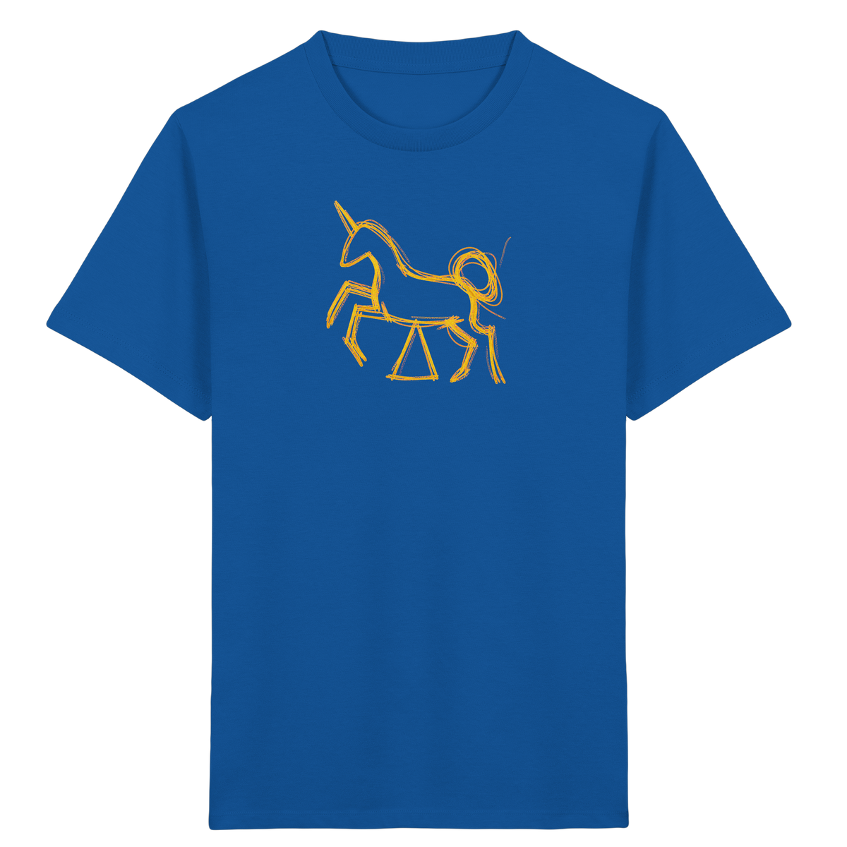 Currygelbes Einhorn zur Einschulung - Kinder Bio T-Shirt