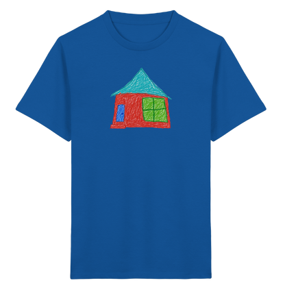 Rotes Haus mit Türkisdach - Kinder Bio T-Shirt