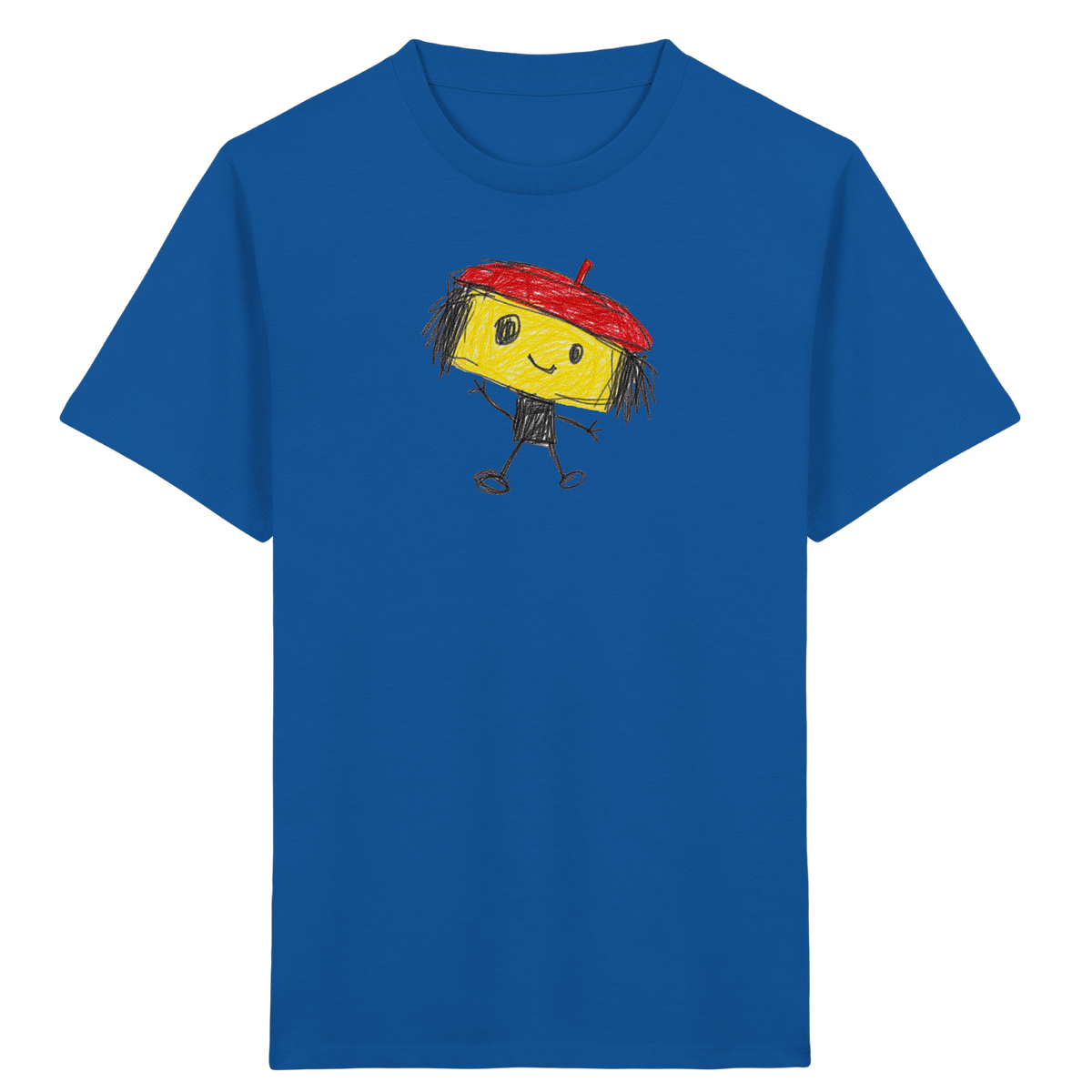 Kritzelkopf mit roter Mütze - Kinder Bio T-Shirt