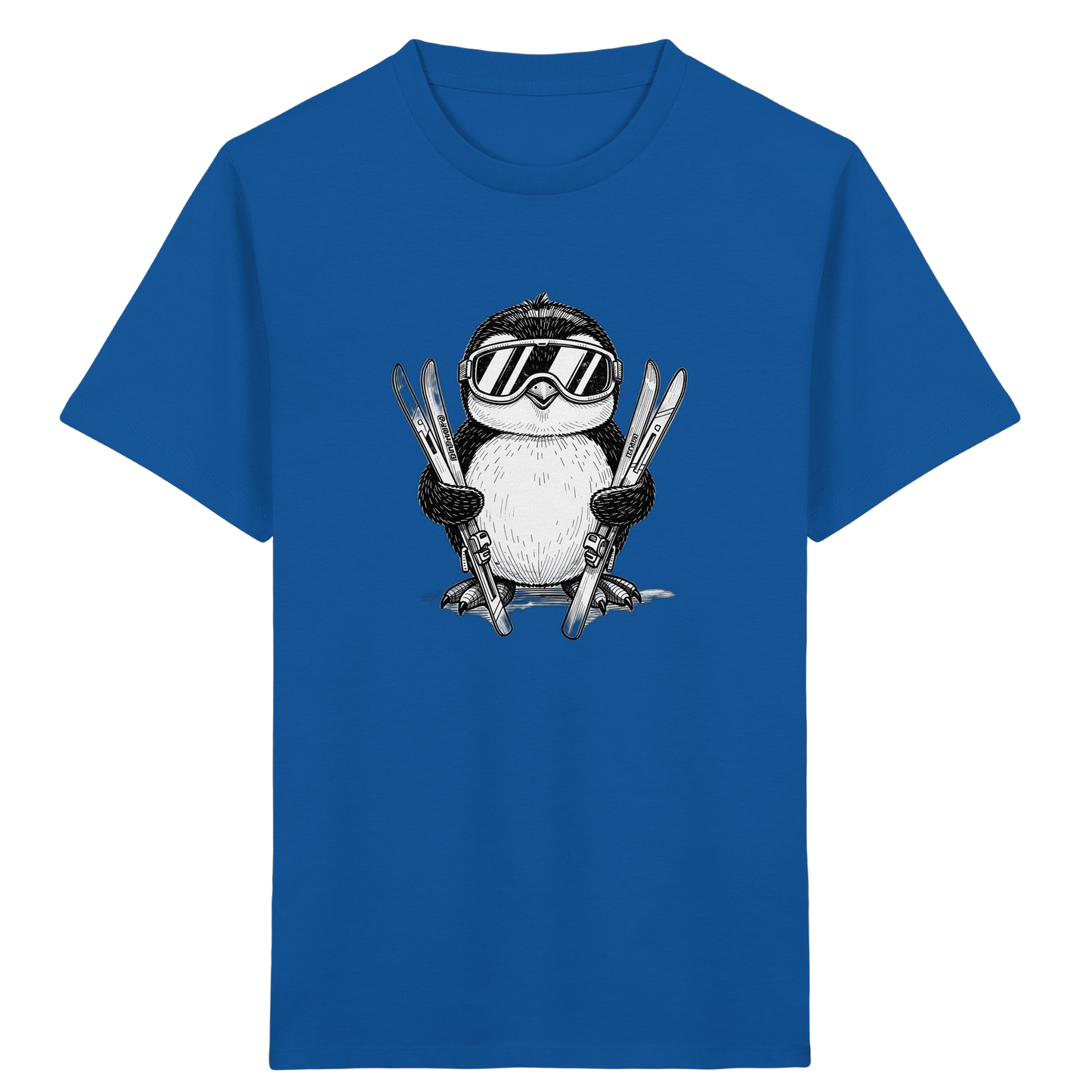 Pinguin auf Skiern: Vintage Kinder T-Shirt - Kinder Bio T-Shirt