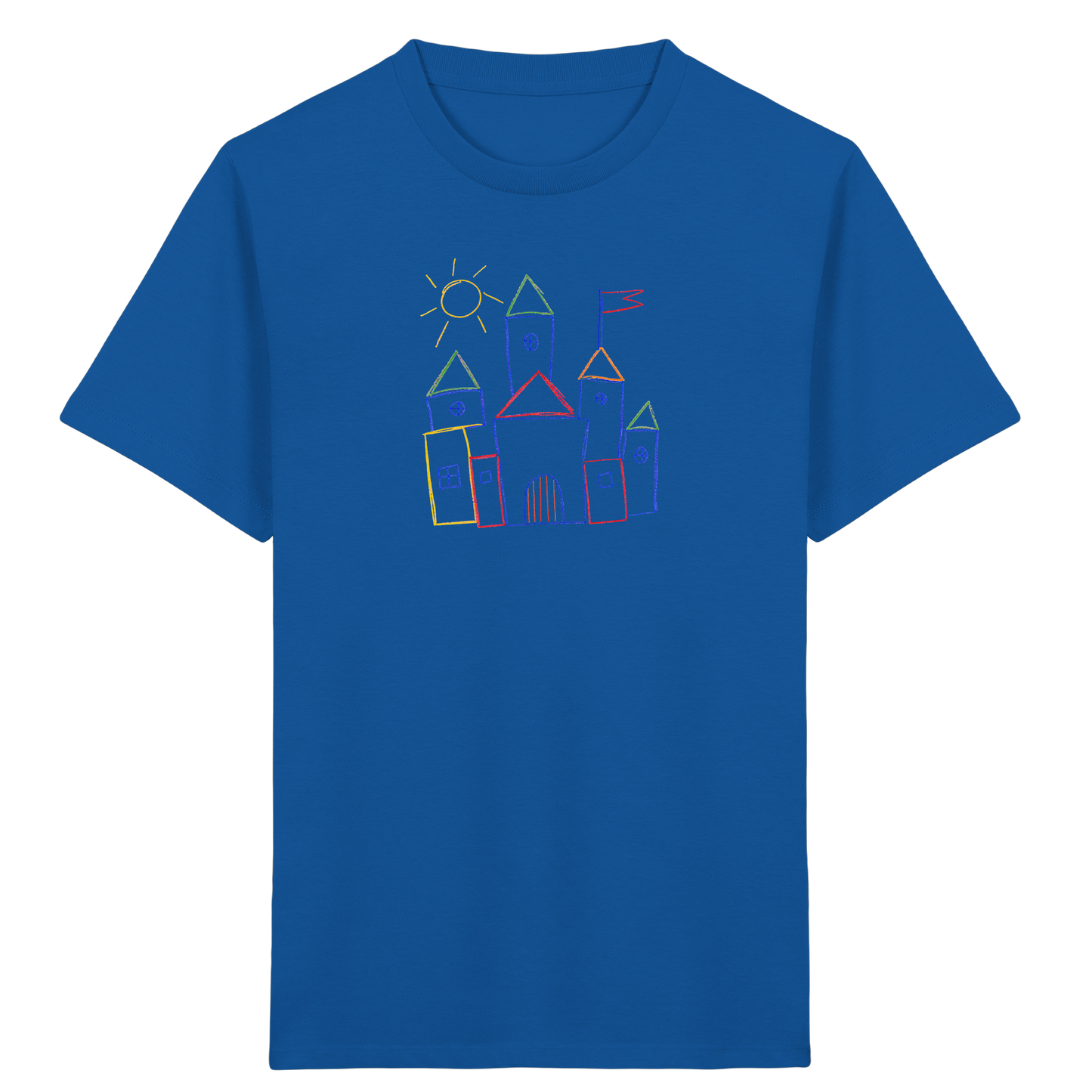 Fröhliches T-Shirt mit Märchenburg Motiv - Kinder Bio T-Shirt