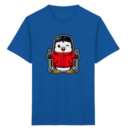 Fröhlicher Pinguin Ski Abenteuer Shirt - Kinder Bio T-Shirt
