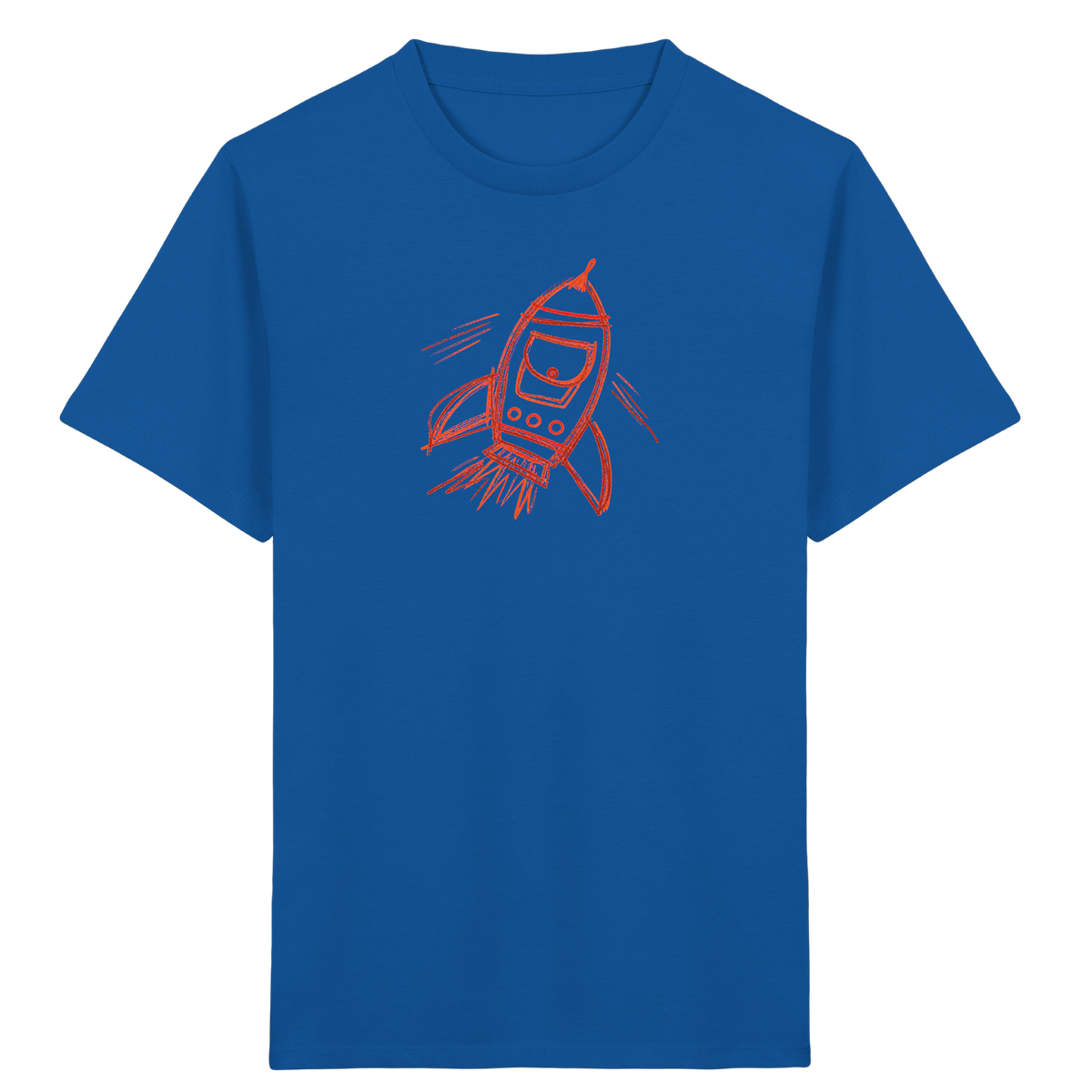 Kupferne Schulrakete mit Ranzenfenster - Kinder Bio T-Shirt