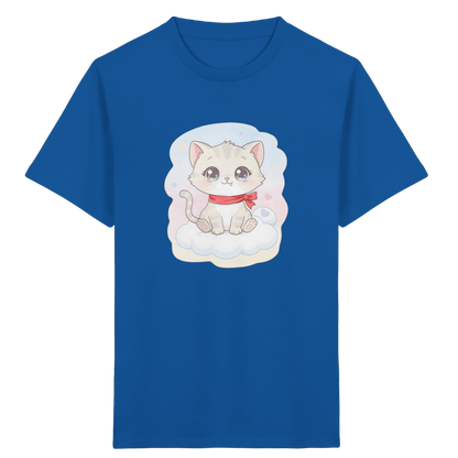 Kinder-T-Shirt mit Katze auf einer Wolke