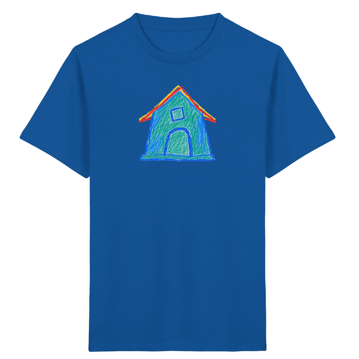 Zweifarbiger Dachbogen Haus - Kinder Bio T-Shirt