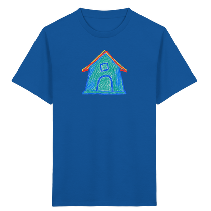Zweifarbiger Dachbogen Haus - Kinder Bio T-Shirt