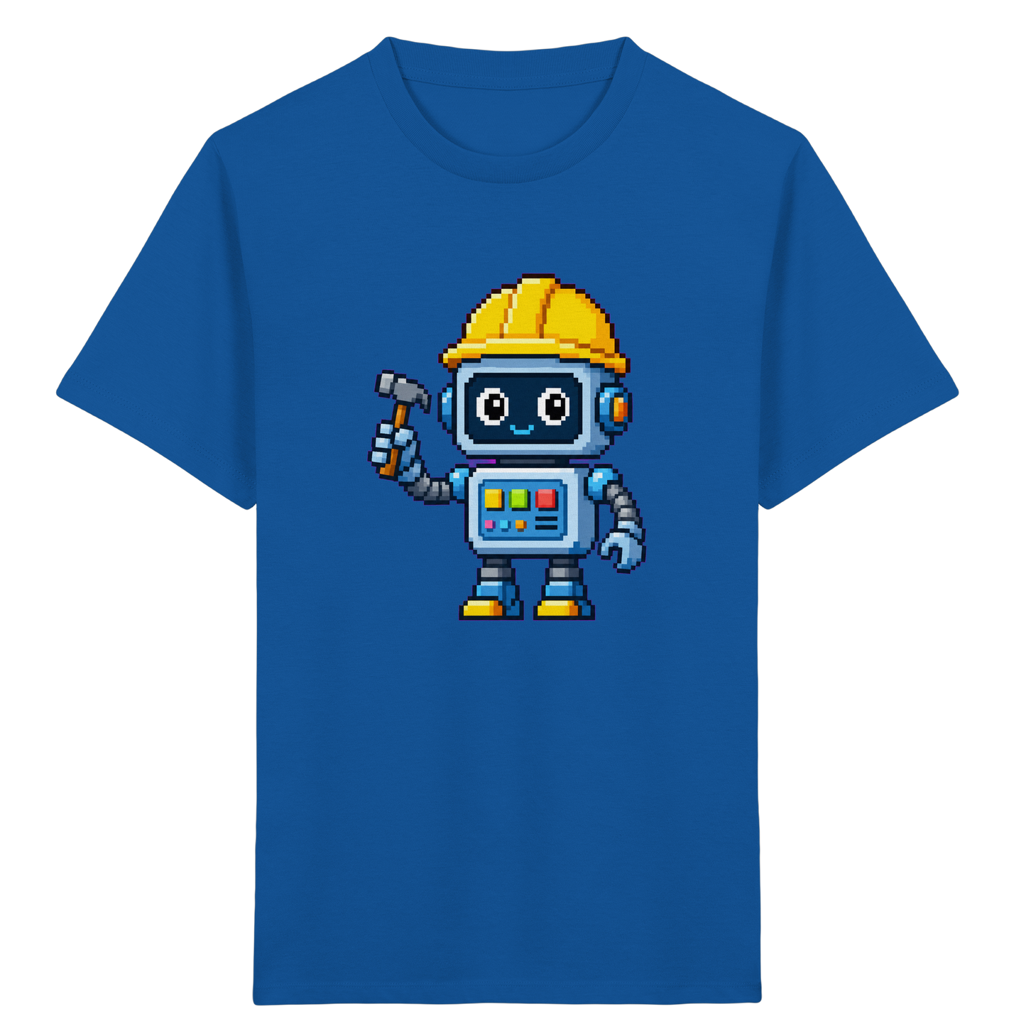 Pixel-Roboter mit Hammer: Retro Kinder-T-Shirt - Kinder T-Shirt