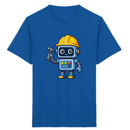 Pixel-Roboter mit Hammer: Retro Kinder-T-Shirt - Kinder T-Shirt