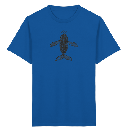 Wal von oben gezeichnet - Kinder Bio T-Shirt