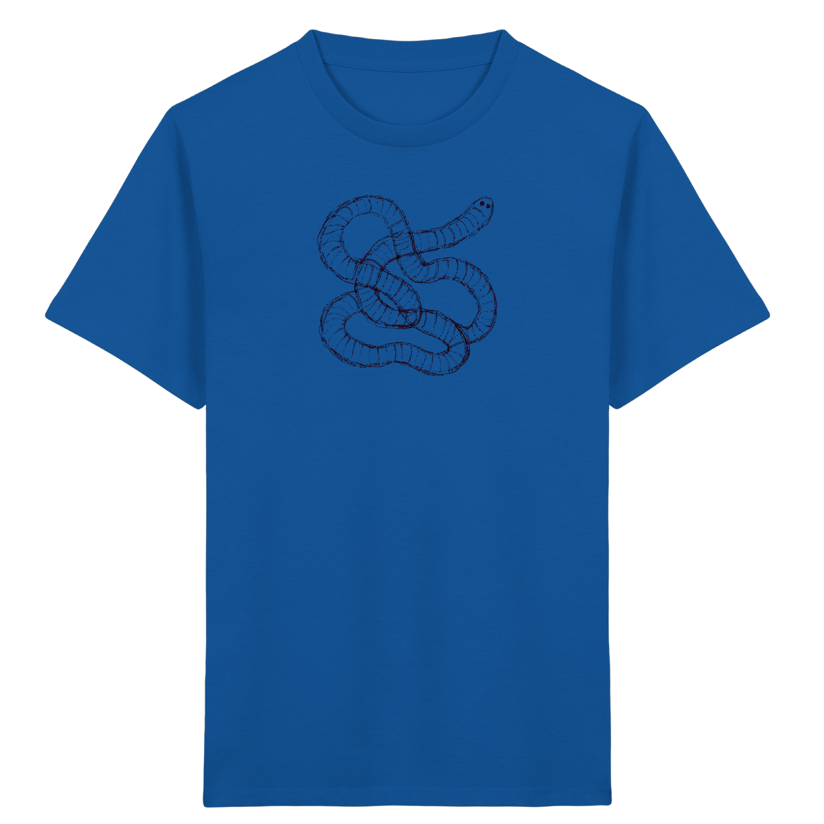 Regenwurm von oben gezeichnet - Kinder Bio T-Shirt