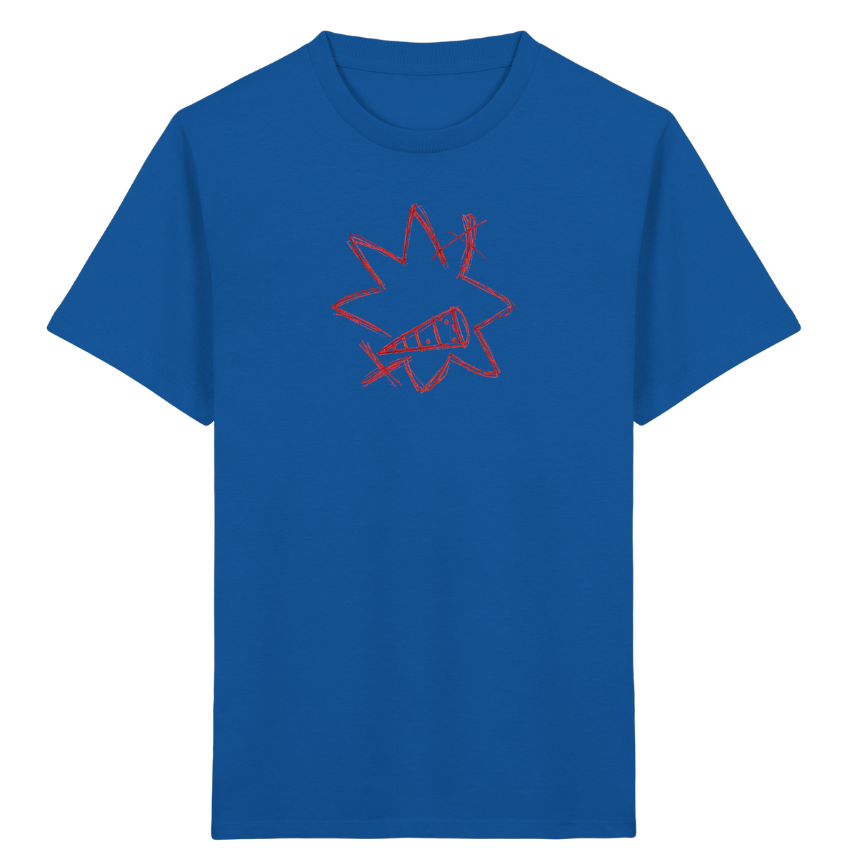 Dunkelroter Mutstern zur Einschulung - Kinder Bio T-Shirt