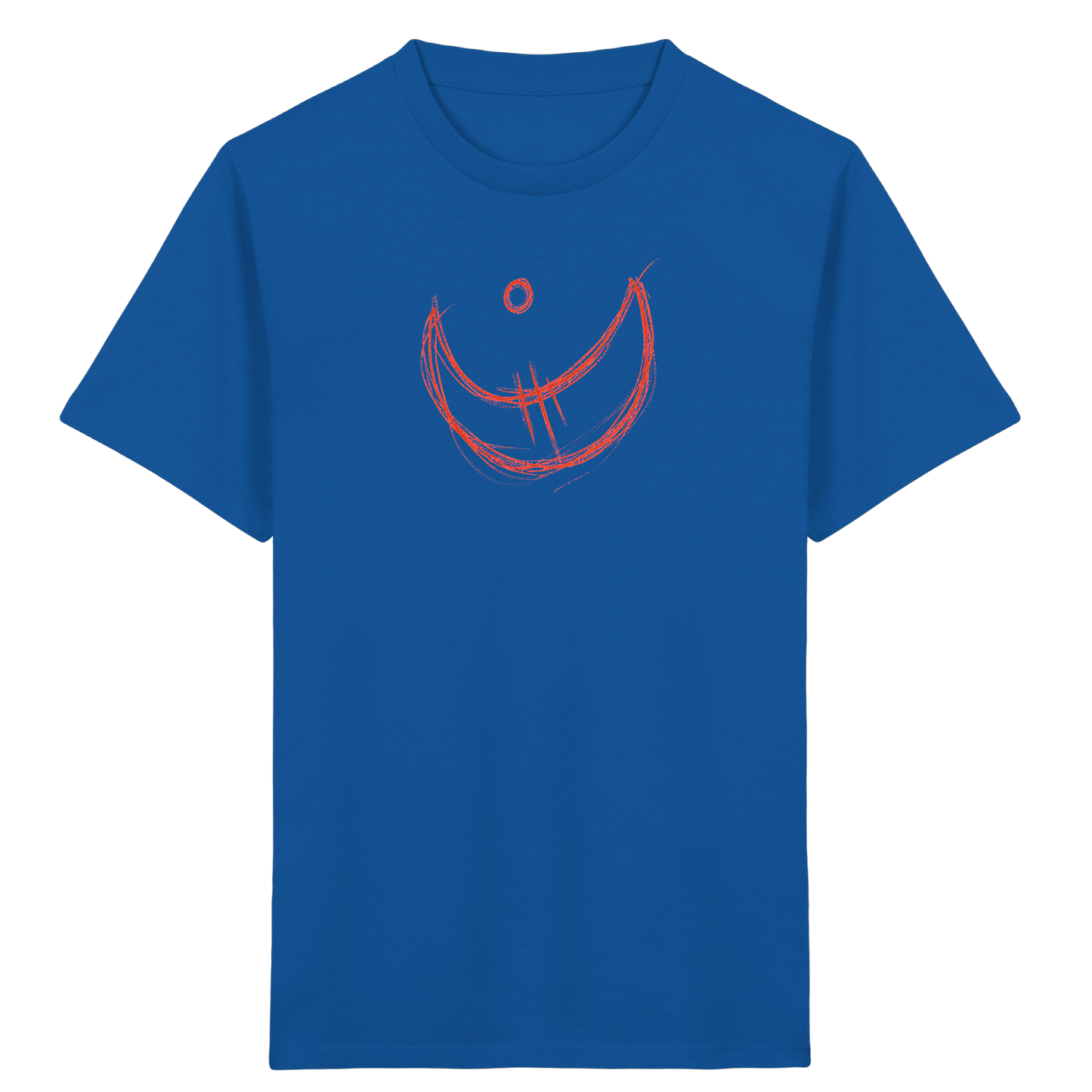 Korallroter Krakelmond für Kinder - Kinder Bio T-Shirt