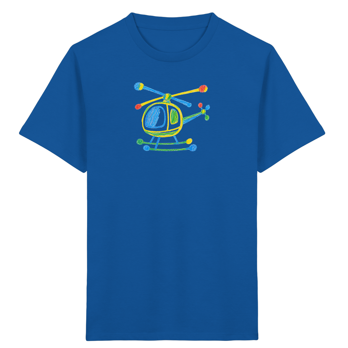 Bunter Farbpunkt Hubschrauber - Kinder Bio T-Shirt