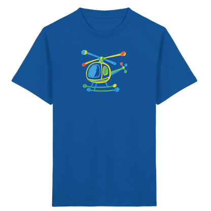 Bunter Farbpunkt Hubschrauber - Kinder Bio T-Shirt