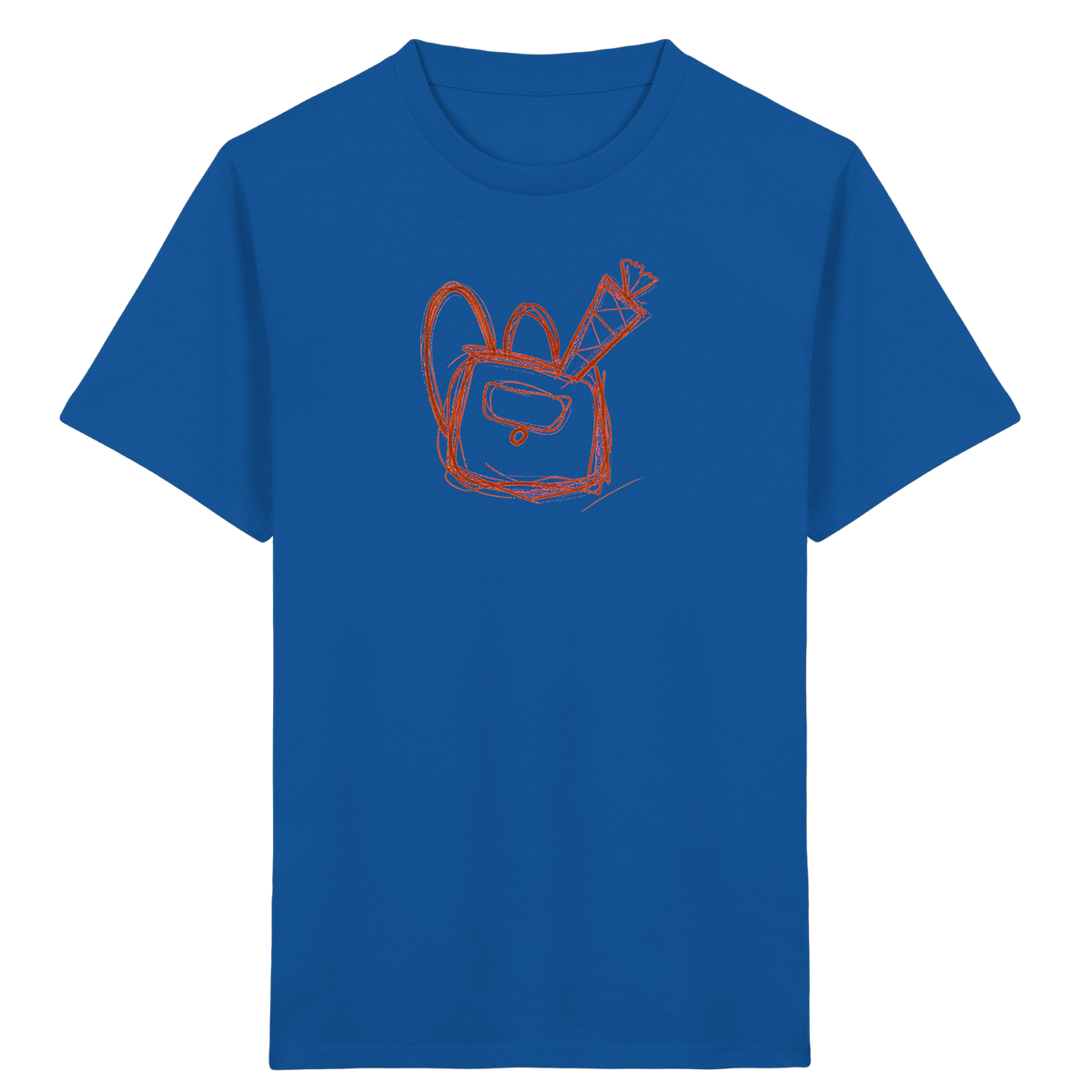 Zimtbrauner Ranzen mit Schultüte - Kinder Bio T-Shirt