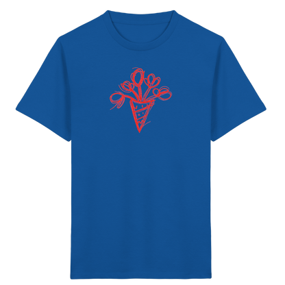 Korallrote Blumenschultüte Kinder T-Shirt - Kinder Bio T-Shirt