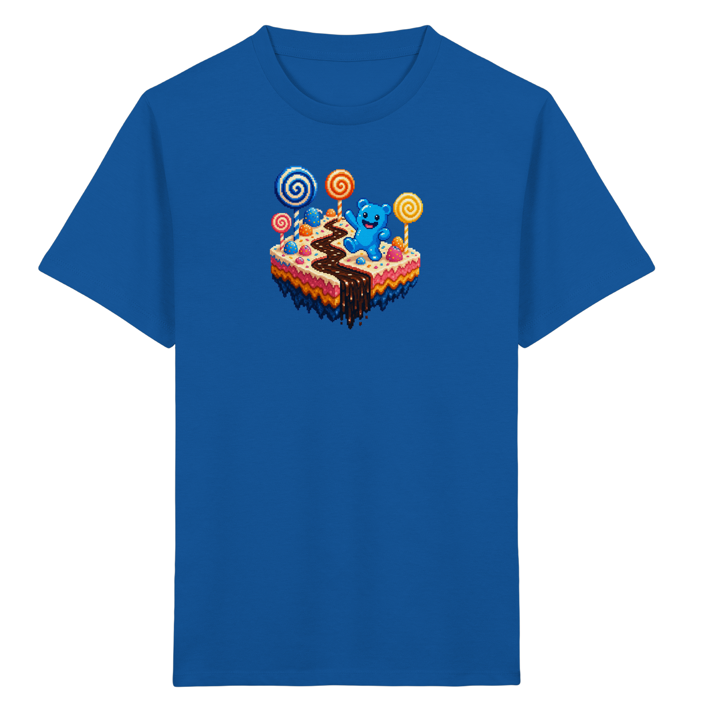 Pixel Gummibärchen auf süßer Insel - Kinder Bio T-Shirt