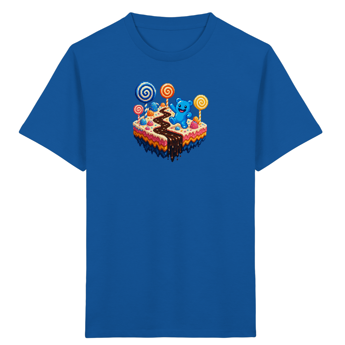 Pixel Gummibärchen auf süßer Insel - Kinder Bio T-Shirt