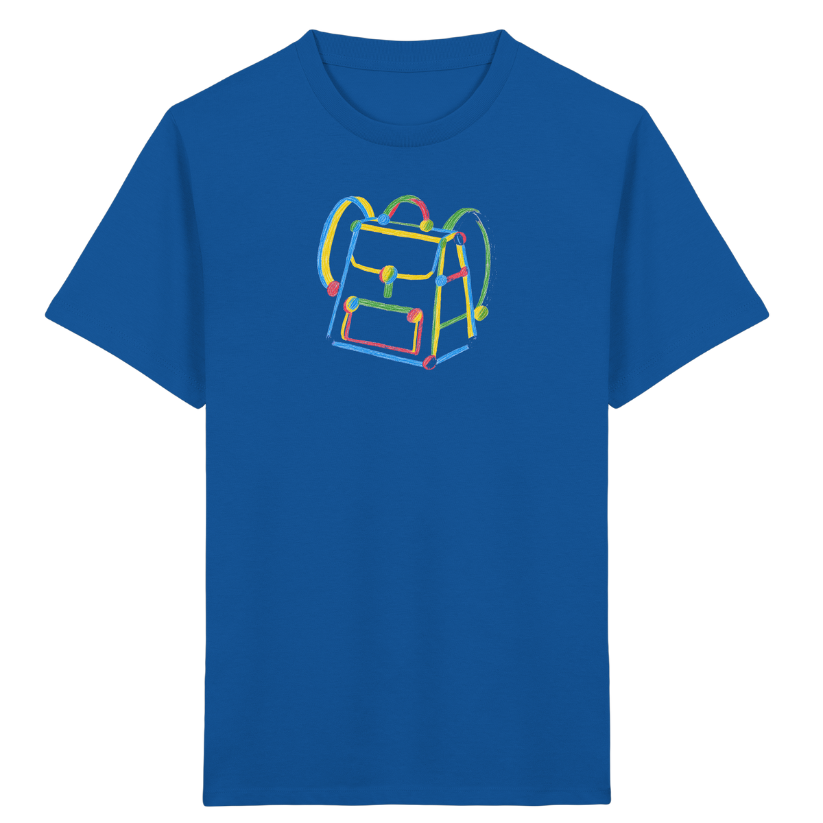 Bunter Kritzel Rucksack - Kinder Bio T-Shirt