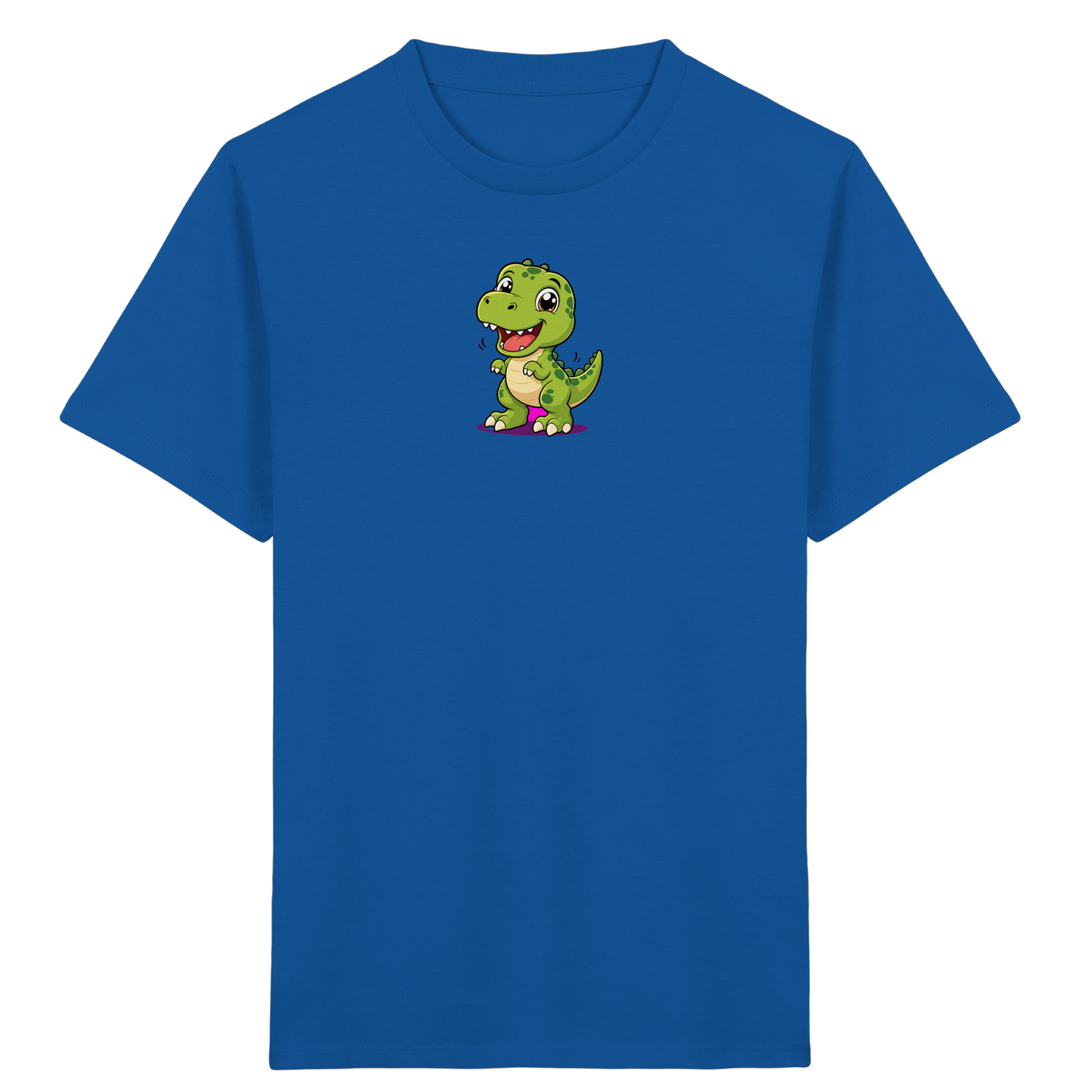 Fröhlicher Dino mit rosa Füßen Kinder T-Shirt - Kinder Bio T-Shirt
