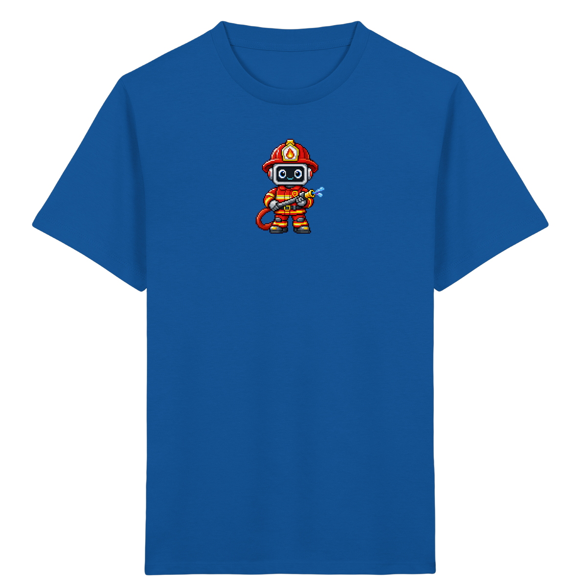 Pixel-Feuerwehrmann: Roboter-Action-T-Shirt - Kinder T-Shirt