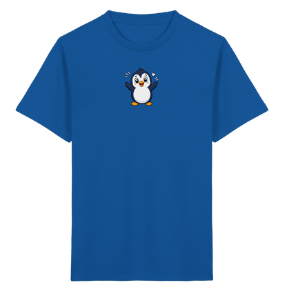 Fröhlicher Pinguin: Kinder-T-Shirt mit Herzchen - Kinder Bio T-Shirt