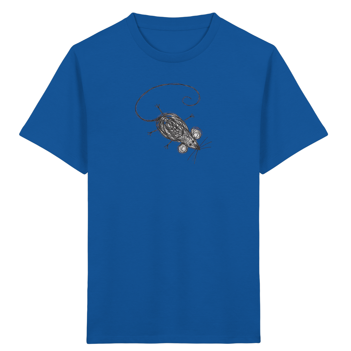 Maus von oben Kinderzeichnung - Kinder Bio T-Shirt