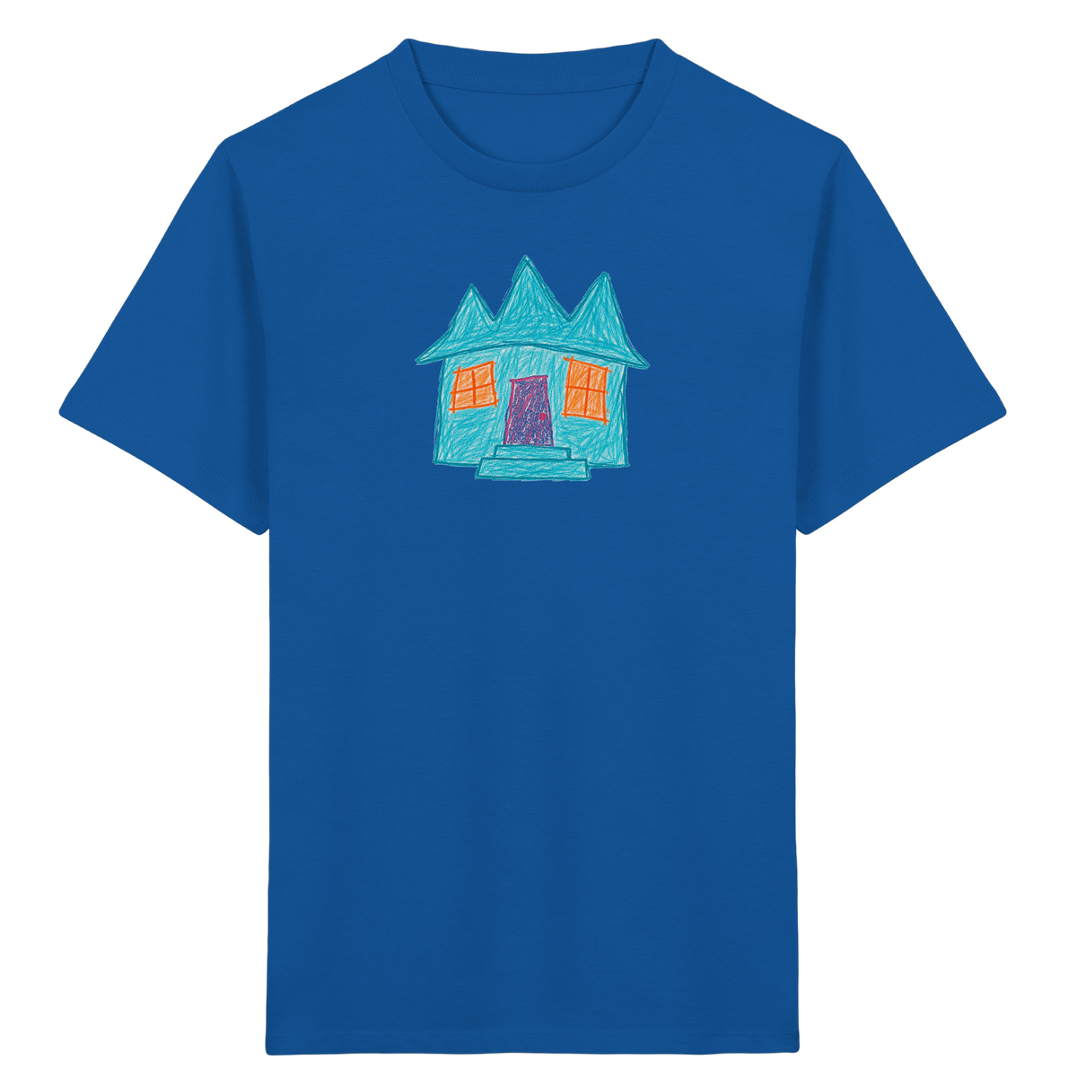 Türkises Zickzackhaus Kinder Shirt - Kinder Bio T-Shirt