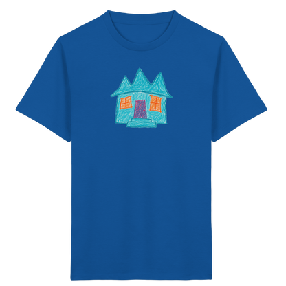 Türkises Zickzackhaus Kinder Shirt - Kinder Bio T-Shirt