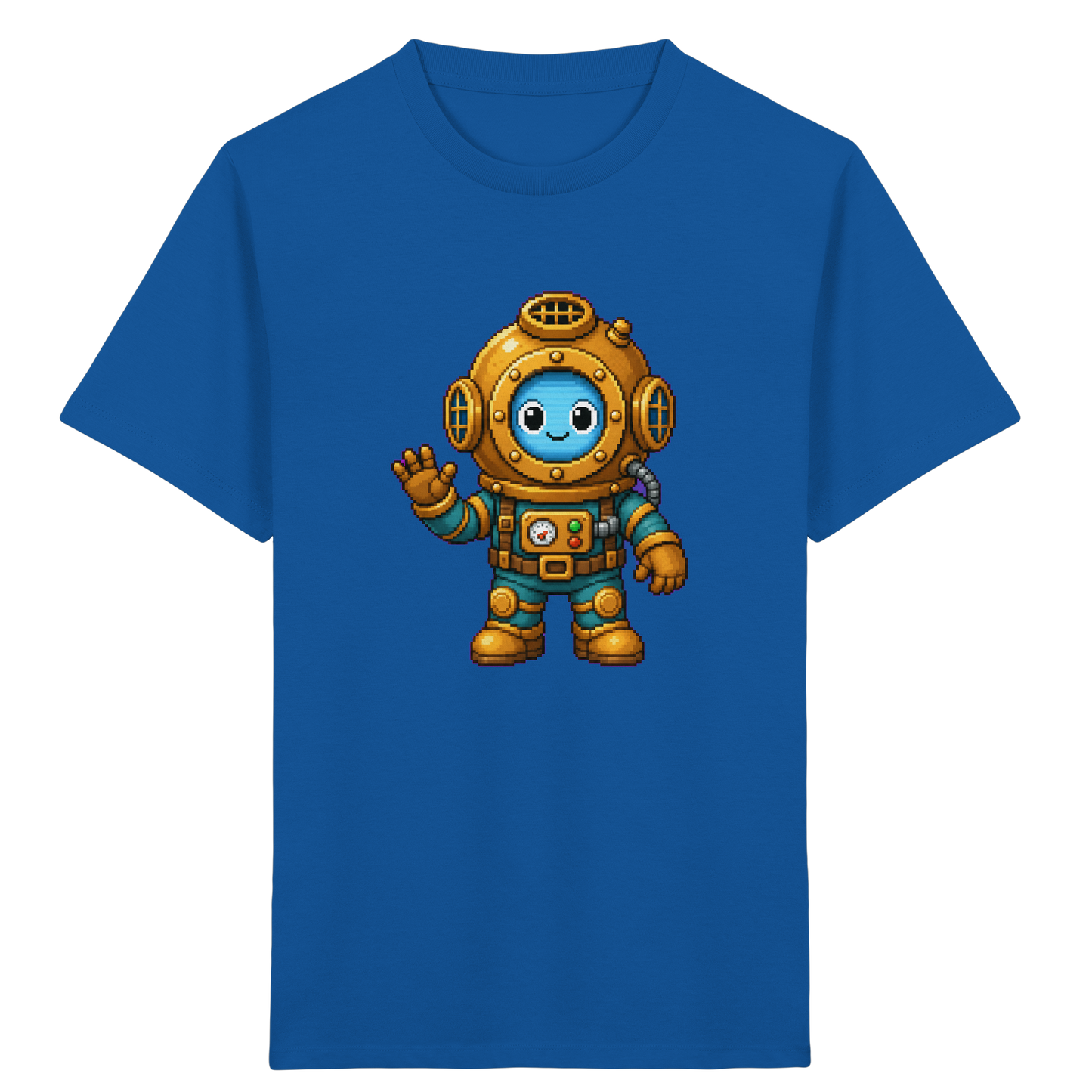 Pixel-Taucher: Goldener Helm Kinder T-Shirt - Kinder T-Shirt
