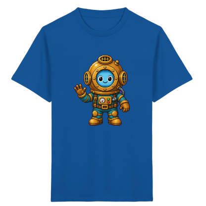 Pixel-Taucher: Goldener Helm Kinder T-Shirt - Kinder Bio T-Shirt